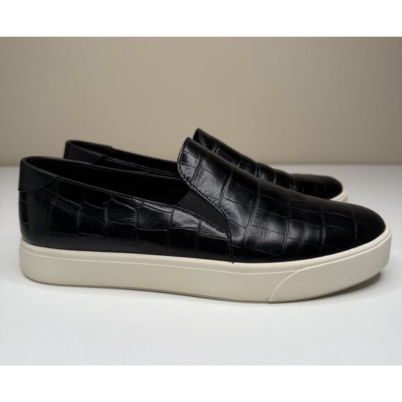Cole Haan Grand Series Olson Slip On Sneaker Womens 8B Black Croc Print Leather - Picture 1 of 9